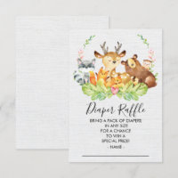 Billet Baby shower de lessive pour animaux de bois