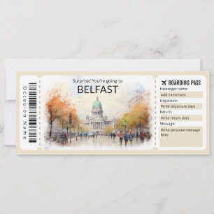 Invitation Billet Belfast Plane modifiable, Irlande Triage