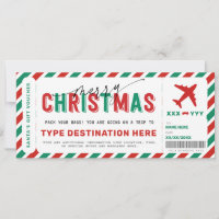 Billet cadeau de Noël Boarding Pass