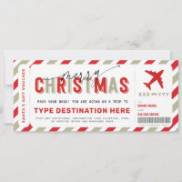 Billet cadeau de Noël Boarding Pass
