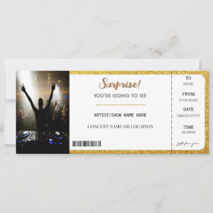 Invitation Billet cadeau de Parties scintillant or Sparkle Co
