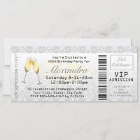 Billet Champagne Femme 40e Anniversaire