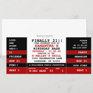 Invitation Billet concert du 21e anniversaire
