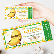 Billet d’anniversaire Fun Bananas Let’s Go