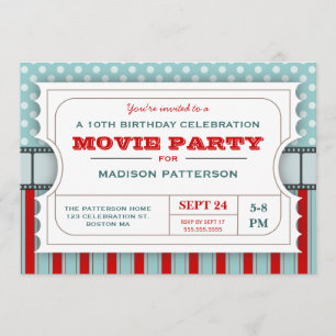 Invitation Billet d'admission de fête d'anniversaire de