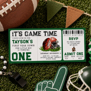 Invitation Billet d'anniversaire 1ère année de football