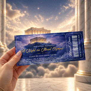 Invitation Billet de Bal Tendance Une Nuit sur le Mont Olympe