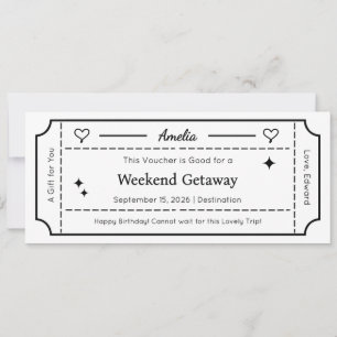 Invitation Billet de bon d'achat, Billet de carte-cadeau pers