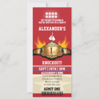 Billet de boxe Premier Knockout pour une fête d'an