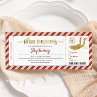 Billet de certificat cadeau de Noël de parachutism