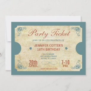 Invitation Billet de fête