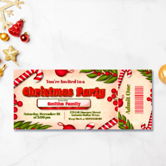 Invitation Billet de fête de Noël (Créateur téléchargé)