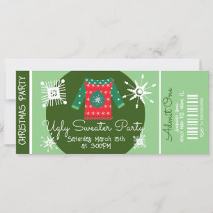 Invitation Billet de fête de Noël au bureau avec pull moche
