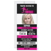 Billet de football noir rose Anniversaire Photo