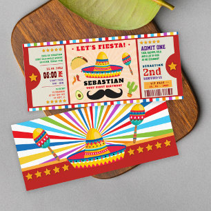 Invitation billet de première année de fête amusante