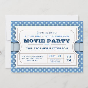 Invitation Billet d'entrée pour la fête d'anniversaire de la 