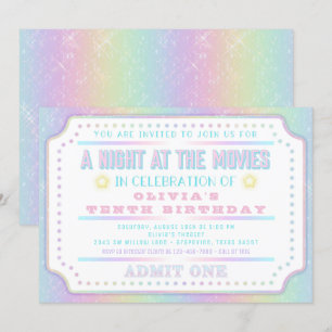 Invitation Billet Filet Fille Fête Anniversaire