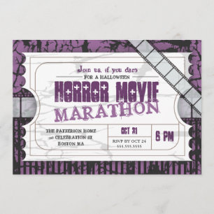 Invitation Billet film Halloween Horreur Movie Party