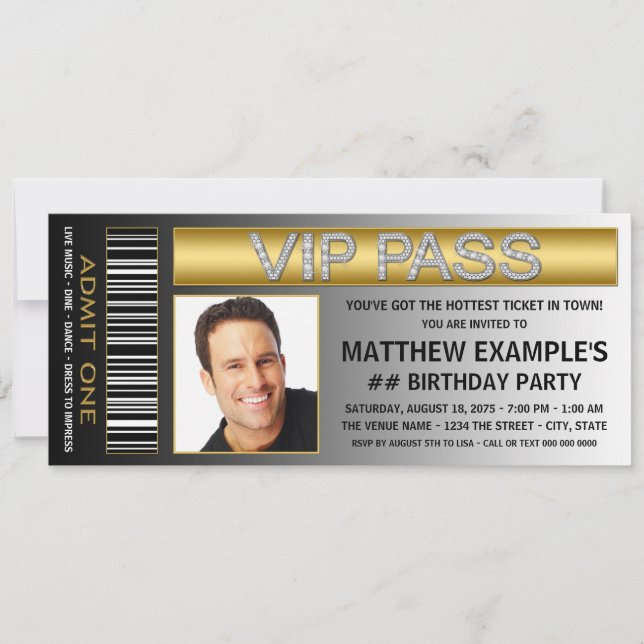 Invitation Billet Mans Anniversaire (Devant)