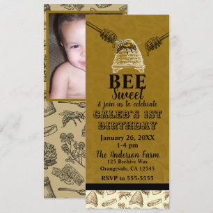 Invitation Billet photo pour une fête d'anniversaire autour d