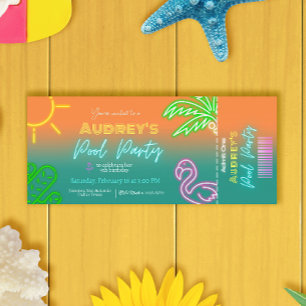 Invitation Billet Pool Party