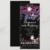 Billet pour la fête d'anniversaire VIP Mardi Gras