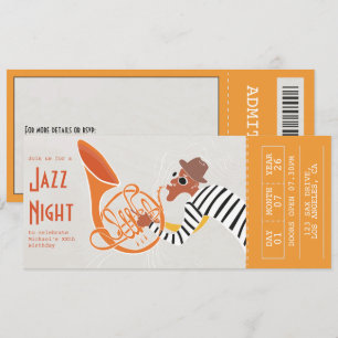 Invitation Billet pour la soirée rétro jazz