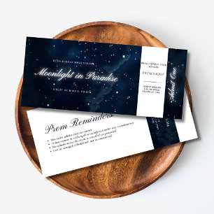 Invitation Billet pour le bal de promo sous les étoiles, soir