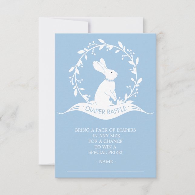 Invitation Billet rabat Baby shower Bunny Boys (Devant)