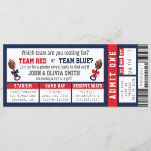 Invitation Billet sport Genre Reveillez Invitation, Football