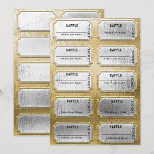 Invitation Billets de roulettes d'or et d'argent