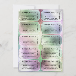 Invitation Billets de rousseur de couches Baby shower arc-en-