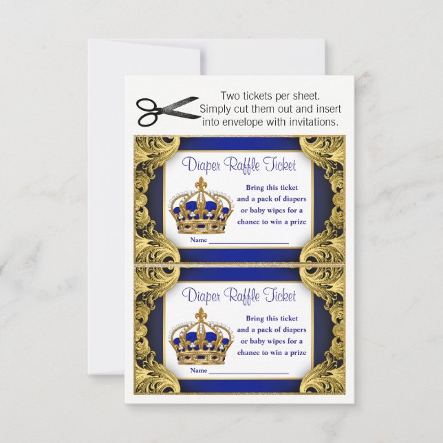 Invitation Billets de rousseur Prince Baby Boy (Devant)