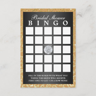 Invitation Bingo d'or de bingo de la Bride