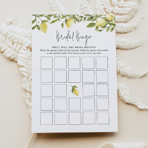 Invitation Bingo nuptiale CITRON Lemon