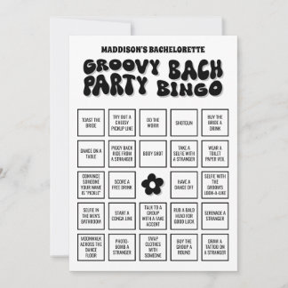 Invitation Bingo super Bach Bachelorette Party, Téléchargez-l