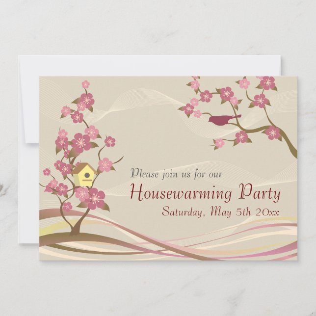 Invitation Bird House House House Houseclimate Party Inviatio (Devant)