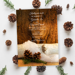Invitation Birger Tree, Voile nuptiale et Mariage en bois de