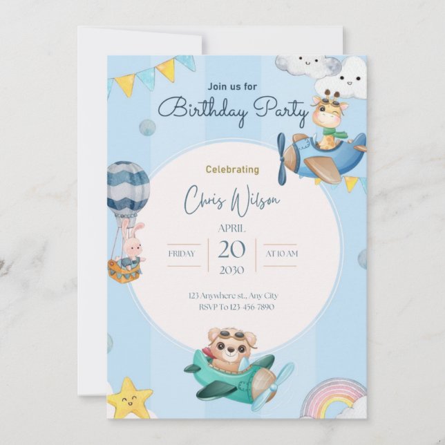 Invitation birthday for kids  (Front)
