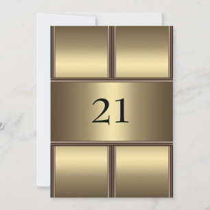 Invitation Birthday Gold Glamour