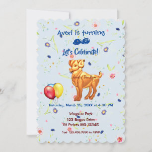 Invitation Birthday Ram - Aries (21 mars - 19 avril)