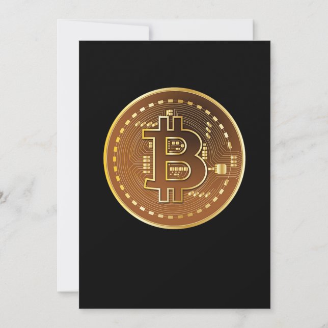 Invitation Bitcoin Digital Gold Cryptocurrency (Devant)