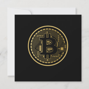 Invitation Bitcoin Logo BTC Crypto Mining Cryptomonnaie Cadea