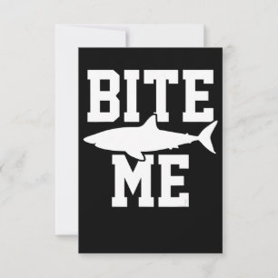 Invitation Bite Me - Cadeau de biologie marine de requin - Oc