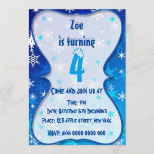 Invitation bithday d'hiver