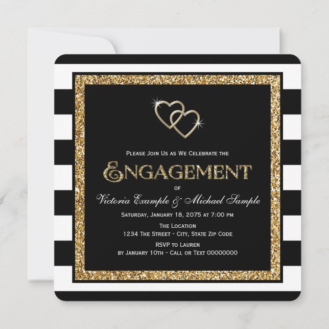 Invitation Black and Gold (Dos)