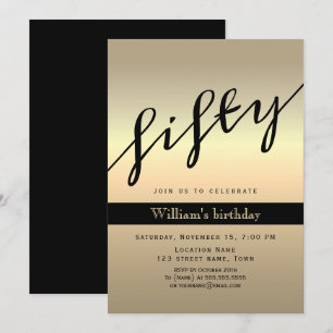 Invitation Black and Gold 50e anniversaire