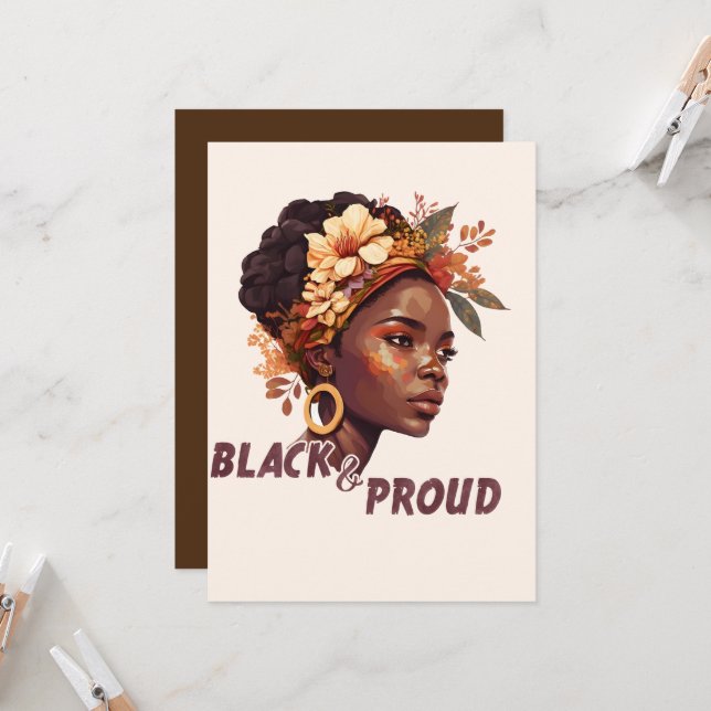 Invitation Black and proud (Devant/Arrière en situation)