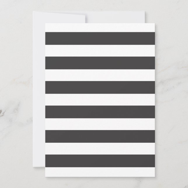 Invitation Black and White Stripes (Devant)