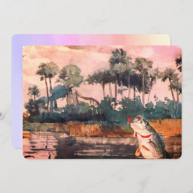 Invitation Black Bass dans le Sud  Anniversaire (Devant / Derrière)